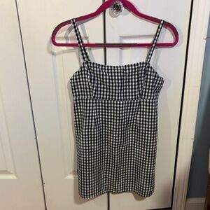 Cooperative size 2 Black and White Gingham Spaghetti Strap Mini Dress